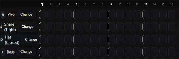 Grid with empty steps